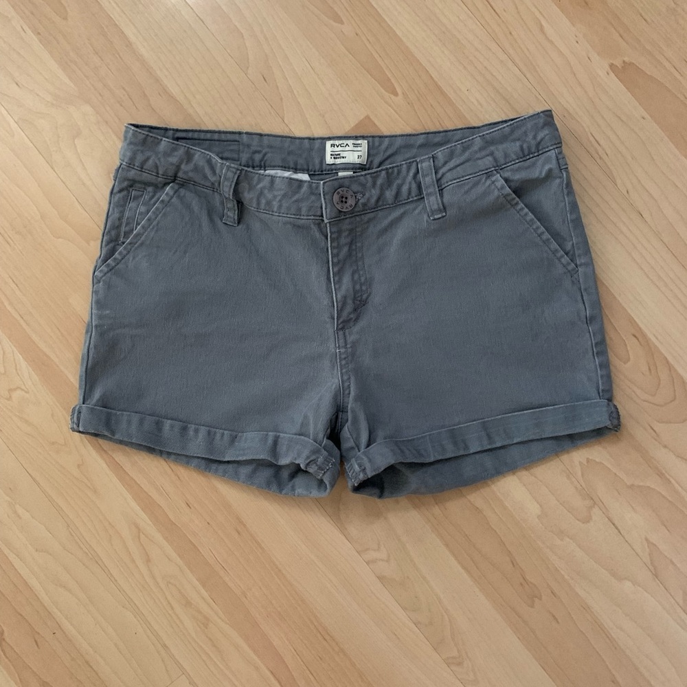 RVCA Nature x Industry Gray cuffed shorts 27